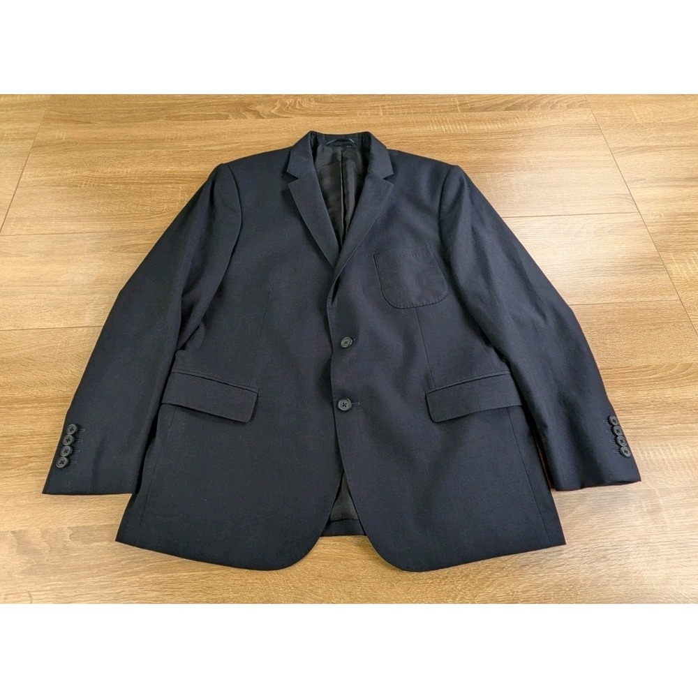Lacoste Sport Coat Men XL Blue Navy Sport Blazer Wool Big Croc Jacket Preppy